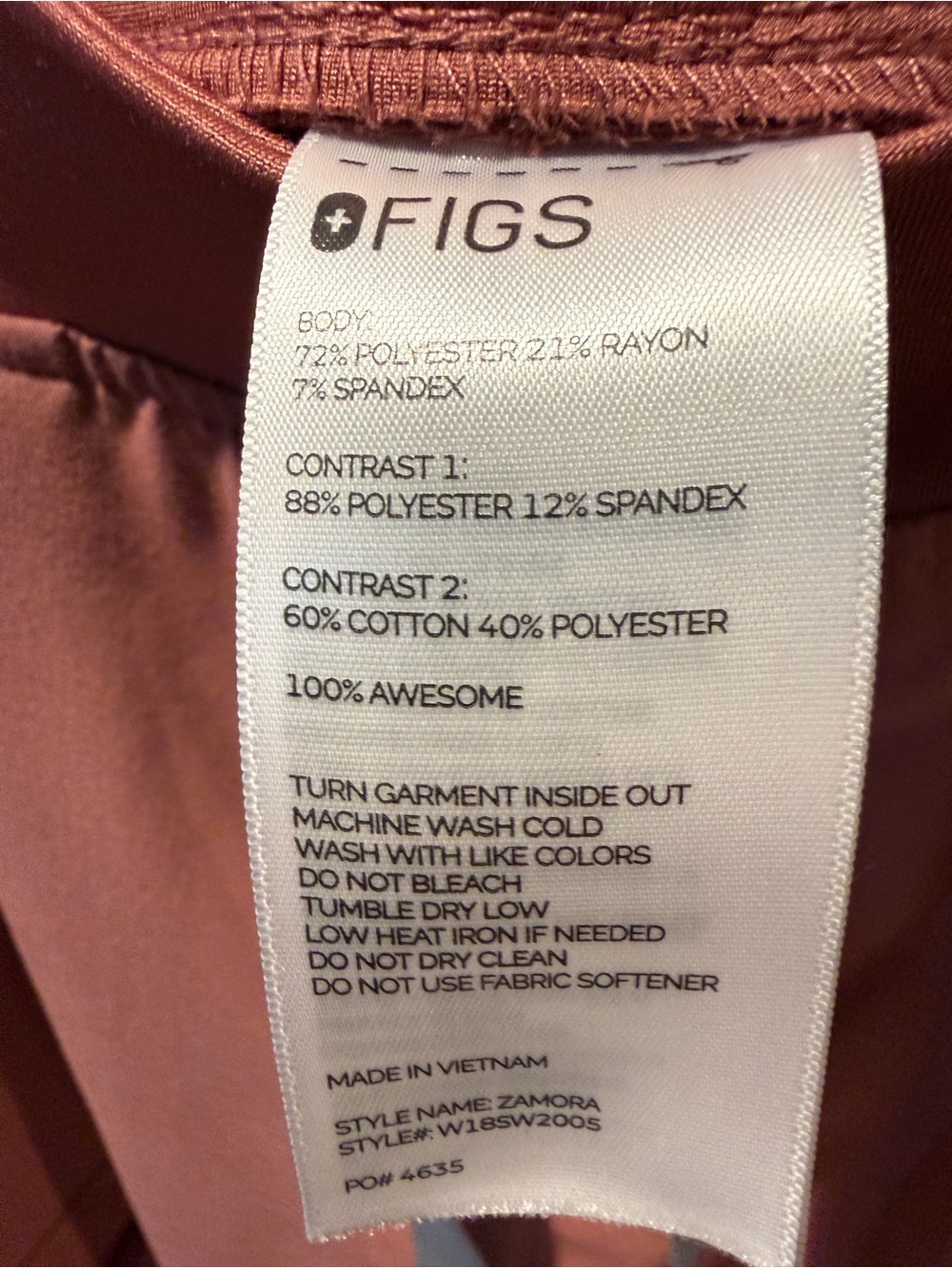 Figs Zamora Scrub Joggers in Mauve, Women’s Medium - Picture 4 of 8